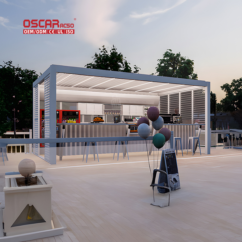 louvered pergola motorized with screens and lghts bulk irder