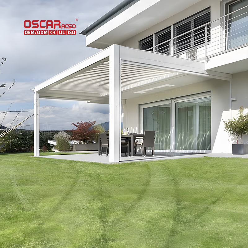 aluminum retractable roof pergola