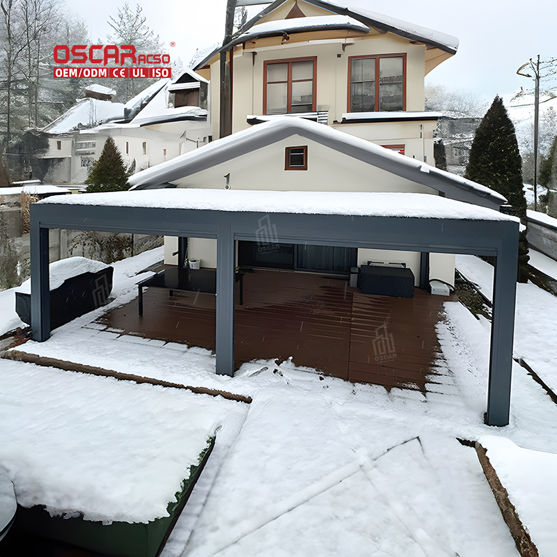 aluminum roof electric retractable pergola canopy