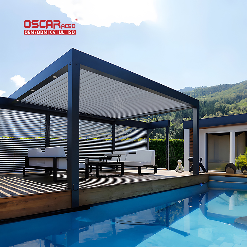 manual louver pergola