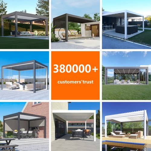 16X16 Feet Wall Mounted Create Perfect Shelter For Backyard Patio Outdoor Oasis Pergola Pergola