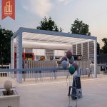 Outdoor Automatic Bioclimatic Waterproof Modern Gazebo Patio Backyard Outdoor Use Pergola