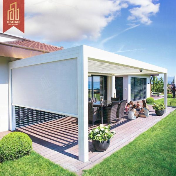 Aluminium Modern Outdoor Elegant Durable Pergola Gazebo with Zip Screen Patio Garden Backyard Pergola
