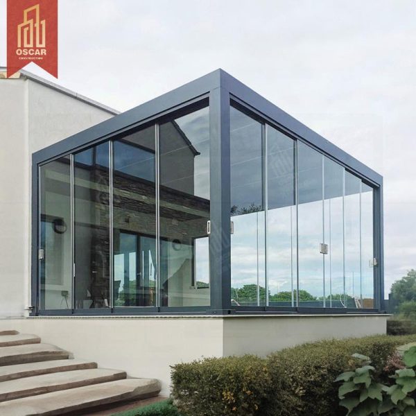Electric Adjustable Modern Backyard Garden Building Sunshade Covers Bioclimatic Pergola Outdoor Patio Terrace Pergola