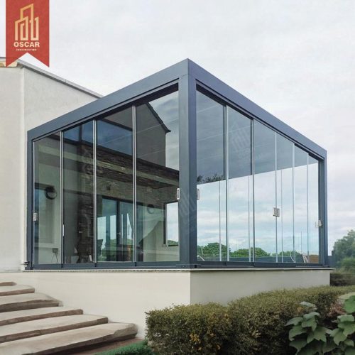 Ee Standing Waterproof Motorized Ultraviolet - Proof Louver Pergola with Custom Bioclimatic Design Garden Patio Backyard Pergola