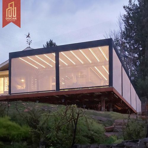 Motorized Waterproof Aluminium Pergola Luxury Design Outdoor Shade Garden Patio Poolside Pergola