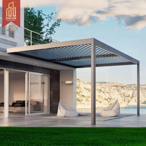 Customized Sustainable 8X8 Louvered Pure Aluminum Waterproof Pergola Garden Patio Backyard Outdoor Aluminium Frame Pergola