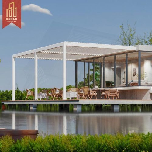 Aluminium Adjustable Sliding Outdoor Patio Pergola Louver Roof Garden Terrace Balcony Pergola
