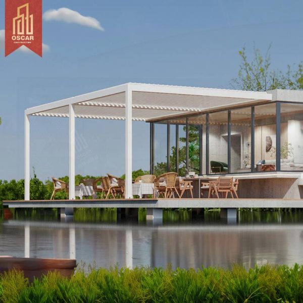 Remote – Controlled Sun – Blocking Wall – installed Patio Canopy Outdoor Garden Balcony Shading Shelter Pergola