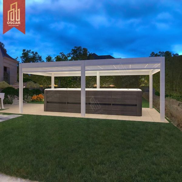 Modern New Design Customizable Aluminium Pergola with Bioclimatic Option Garden Patio Backyard Outdoor Pergola
