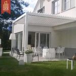 Tic Aluminium Louver Pergola Oem Outdoor with Zip Screen Adjustable Ventilation Weatherproof Shade Patio Garden Poolside Pergola