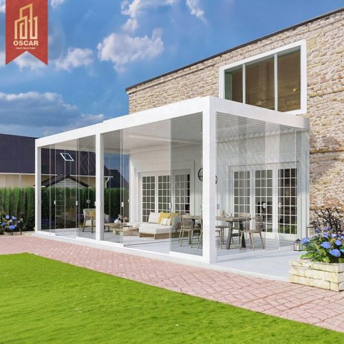 Outdoor Sun Proof Waterproof Aluminum Motorized Canopy Awning Garden Barbecue Outdoor Relaxing in Backyard Patio Pergola