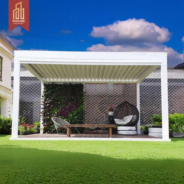 Modern Design Aluminium Gazebos and Pergolas Factory Supply Outdoor Structures with Led Lights Garden Patio Backyard Pergola