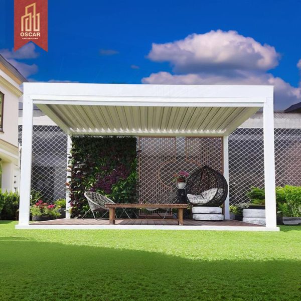Size Adjustable Ventilated Patio Outdoor installation Structures Similar To Louvre Roof Pergola Garden Backyard Terrace Pergola