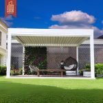 Modern Bioclimatic Waterproof Electric Outdoor Aluminum Pergola Garden Patio and Balcony Luxury Design Pergola