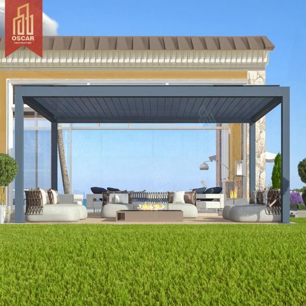 Waterproof Louvered Aluminium Hardtop Gazebo Pergola Luxury Patio Garden Outdoor Pergola
