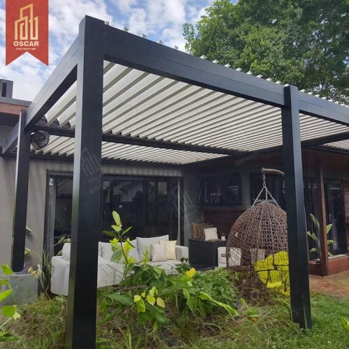 inium Louvre Roof Garden Outdoor Bioclimatic Shading with Adjustable Function Smart Design Ideal Patio Backyard Poolside Pergola