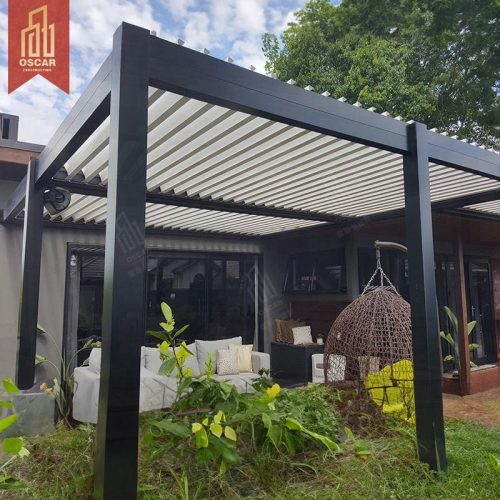 Stomized Bioclimatic Waterproof Snow - Resistant Outdoor Kitchen with Pergola Garden Patio Backyard Modern Design Gazebo Pergola
