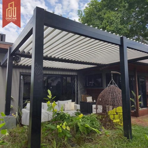 Motorized Aluminium Structure Durable Elegant Design Spacious Outdoor Shade with Zip Screen Garden Patio Backyard Pergola