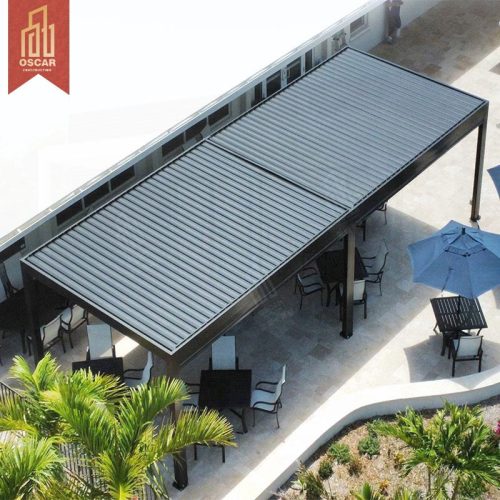 2021 Exporting Durable Motorized Sun Shade Pergola Kits Modern Alfresco Spaces Pergola