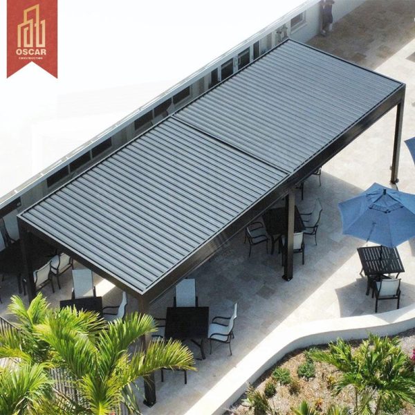 2021 Exporting Durable Motorized Sun Shade Pergola Kits Modern Alfresco Spaces Pergola