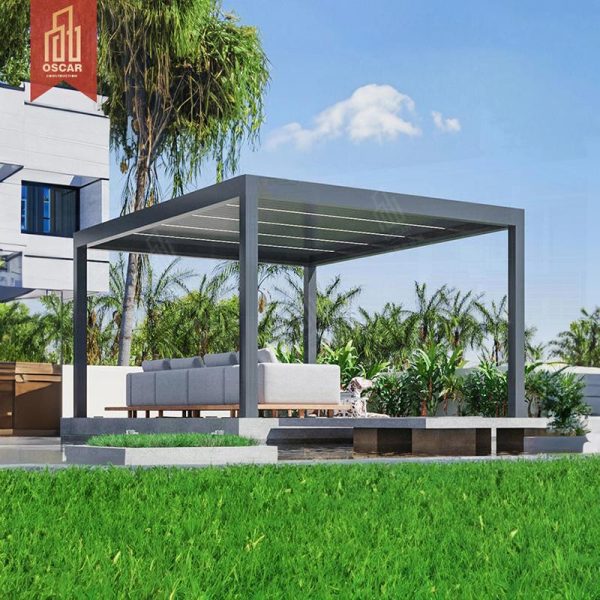 3X3 3X4 4X4 6X4 M Modern Outdoor Bioclimatic Aluminum Louver Pergola Customizable Sun – Shading Gardens Patios Backyards Pergola