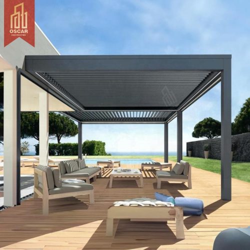 Sunshine Water - Resistant Aluminum Patio Louvered Roof Pavilion Pergola Gardens Balconies Yards From China Pergola