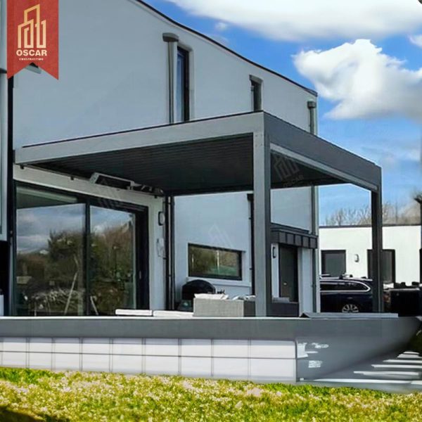 Outdoor Opening Roof Terrace Gazebo Aluminum Pergolas Garden Patio Backyard Trendy Spacious Pergola