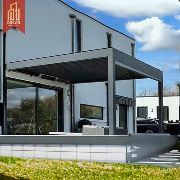 Motorized Adjustable Aluminium Patio Roof Island House Outdoor Dining Garden Relaxing Pergola