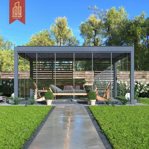 ing Waterproof Motorized Ultraviolet – Proof Custom Bioclimatic Aluminium Louvered Pavilion Gazebo Garden Patio Backyard Pergola