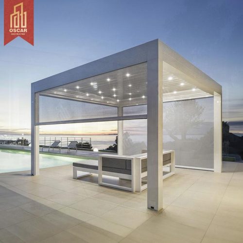 Outdoor Electric Louver Roof 3X4 Aluminium Pergola with Bioclimatic Louvre Garden Patio Backyard - Stylish Functional Pergola