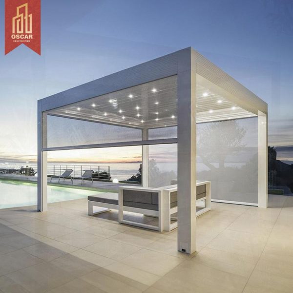 3X3 Aluminum Frame Pergola Outdoor Patio with Sun Shading Function Hot Selling Gazebo Garden Backyard Pergola
