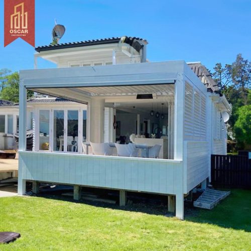 Folding Aluminum Louvered Roof Bioclimatic Outdoor Pergola Garden Patio Poolside with Ultimate Comfort and Modern Design Pergola