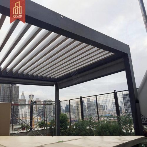 Motorized Operation Customized Size Aluminum Alloy 4X6 Square White Patio Pergola For Garden Backyard Outdoor Pergola