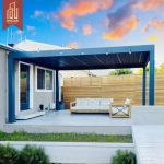 High Quality Waterproof Customizable Louver Blade Roof Villa Luxury Pergola Outdoor Patio Garden Pergola