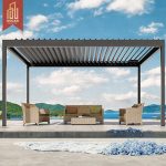 Adjustable Outdoor Customized Modern Bioclimatic Motorized Aluminium Louver Glass Gazebo Garden Patio Terrace Pergola
