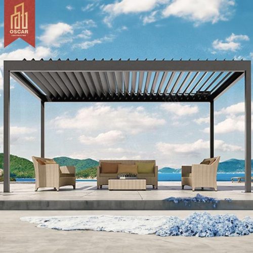 4X4 6X4M Bioclimatic Aluminium Louver Pergola Customizable Factory Direct Outdoor with Zip Screen Garden Patio Backyard Pergola