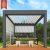 Pérgola bioclimática de lamas motorizada y automática con control remoto para jardín, terraza y balcón en Europa.