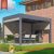 Stainable Waterproof 8X8 Aluminium Motorized Electric Folding Louvered Pergola Garden Gazebo Backyard Patio and Poolside Pergola