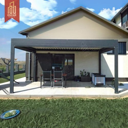 Motorized Adjustable Outdoor Aluminum Louvered Roof Garden Patio Balcony Waterproof Sunshade Pergola