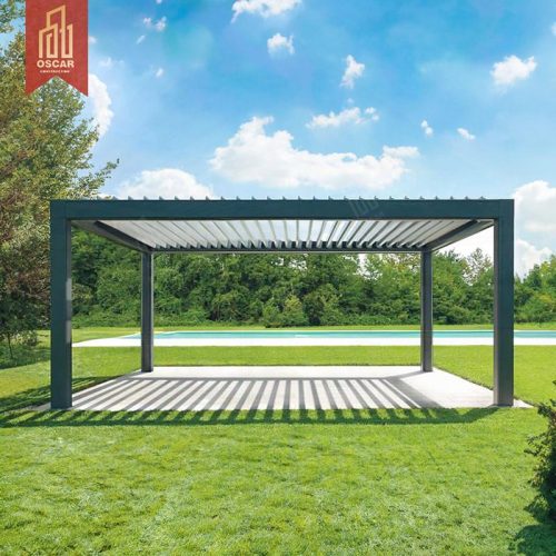 Patio and Garden Aluminium Outdoor Louvered Roof Waterproof Hardtop Gazebo Comfortable Relaxing Entertaining and Dining Pergola
