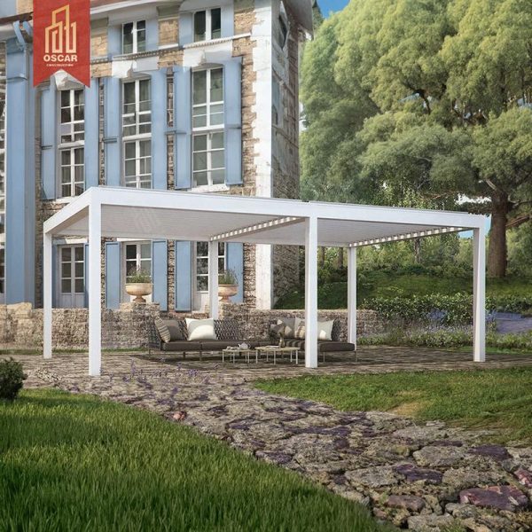 Modern Automatic Opening Louvred Roof Aluminium Outdoor Arches Patio Bioclimatic Pergola Ideal Gardens Backyards Resorts Pergola