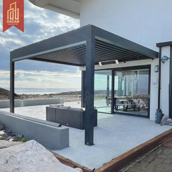 Aluminium Pergola Elegant Waterproof Outdoor Structure with Led Light Garden Patio Backyard Pergola