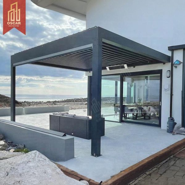 X3 3X4 4X4 6X4M Customizable Outdoor Bioclimatic Aluminium Louver Pergola Garden Patio Balcony Modern Design Oem Factory Pergola