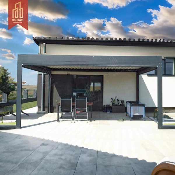 Modern Bioclimatic Waterproof Outdoor Electric Aluminium Pergola Structure Garden Patio Balcony Pergola