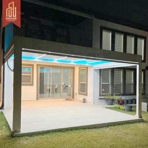 電動鋁製防雨拱形遮陽棚花園露台和棚屋耐用豪華百葉屋頂涼棚套件涼棚