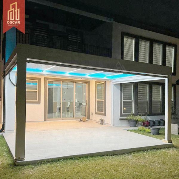 Waterproof Opening Aluminium Bioclimatic Louvered Roof Pergola Ideal Garden Patio Backyard Outdoor Space Pergola