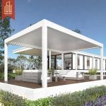 Motorized System Outdoor Use in China Aluminum Profiles Louvre Pergolas and Gazebos Ideal Garden Backyard Patio Pergola