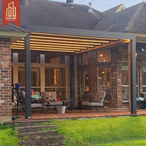 Iy Louvered Roof System Pergolas China Supplier Adjustable Ventilation Stylish Design Garden Patio Backyard installation Pergola