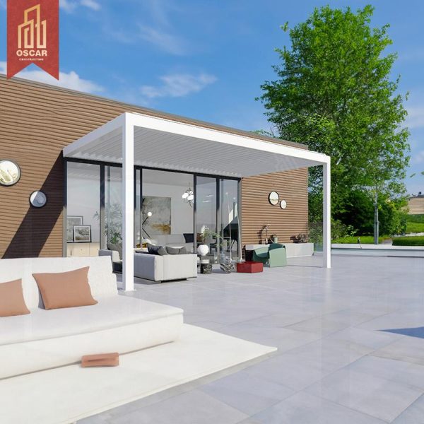 Adjustable Customized Modern Outdoor Aluminium Louver Pergola Motorized Bioclimatic Garden Patio Backyard Pergola